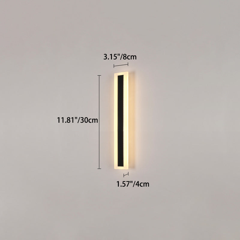 Long Rectangular Aluminum Acrylic Outdoor Light