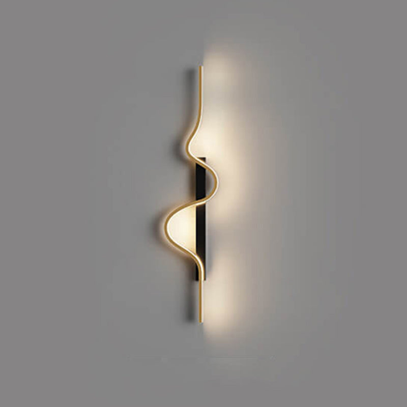 Long Wave Design Aluminum Wall Lamp