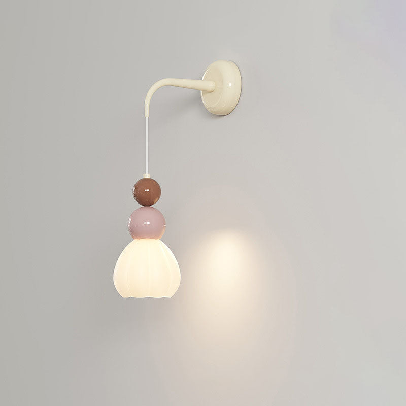 Round Gourd Petal Hardware Wall Lamp