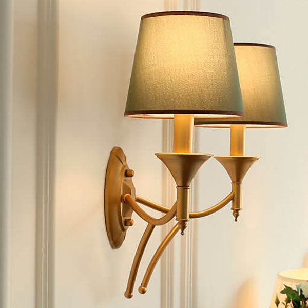Iron Fabric Mushroom Wall Lamp