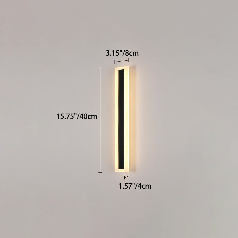 Long Rectangular Aluminum Acrylic Outdoor Light
