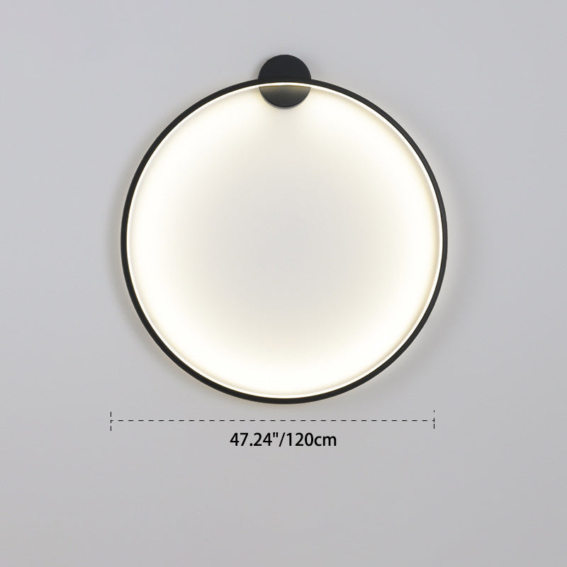 Aluminum Acrylic Round Bedroom Wall Lamp