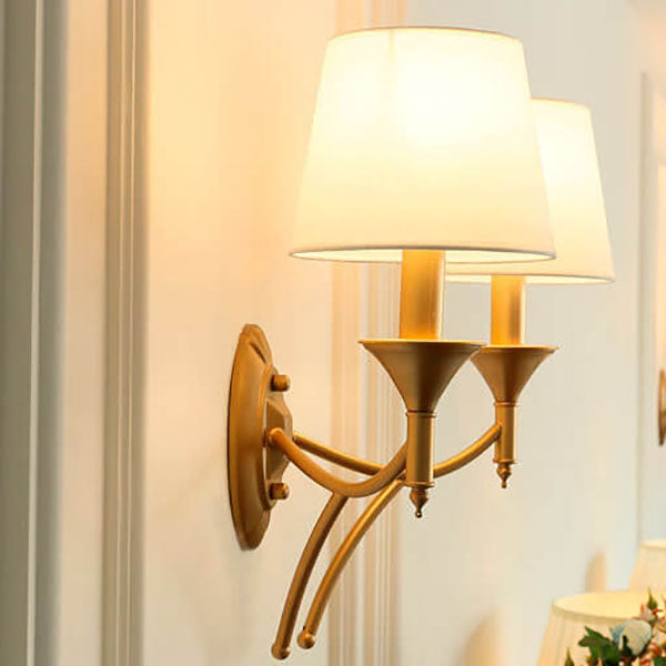 Iron Fabric Mushroom Wall Lamp