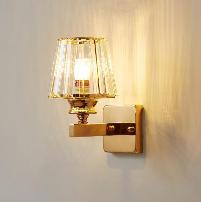 Oval Cylinder Hardware Crystal Wall Lamp