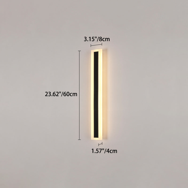 Long Rectangular Aluminum Acrylic Outdoor Light