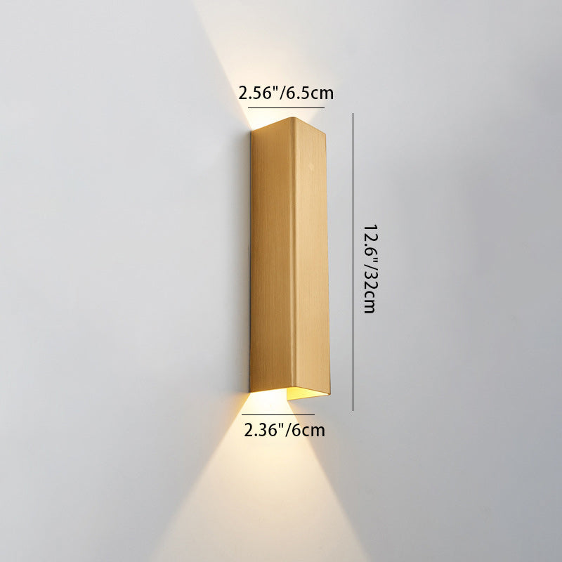 Rectangular Aluminum Bedroom Wall Lamp