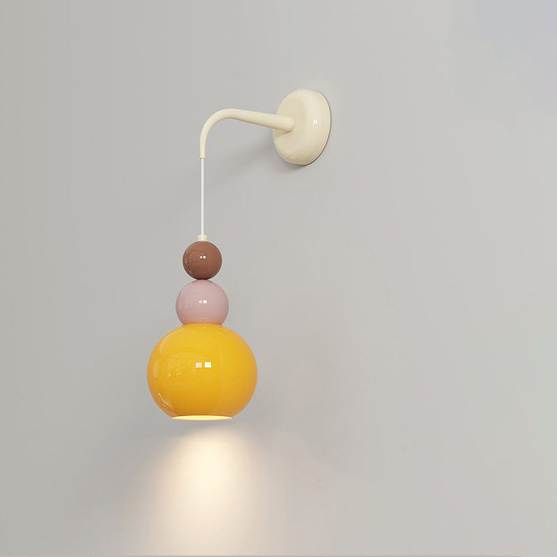Round Gourd Petal Hardware Wall Lamp