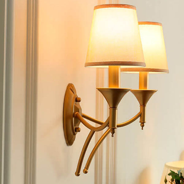 Iron Fabric Mushroom Wall Lamp