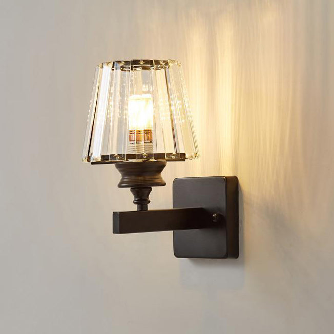 Oval Cylinder Hardware Crystal Wall Lamp