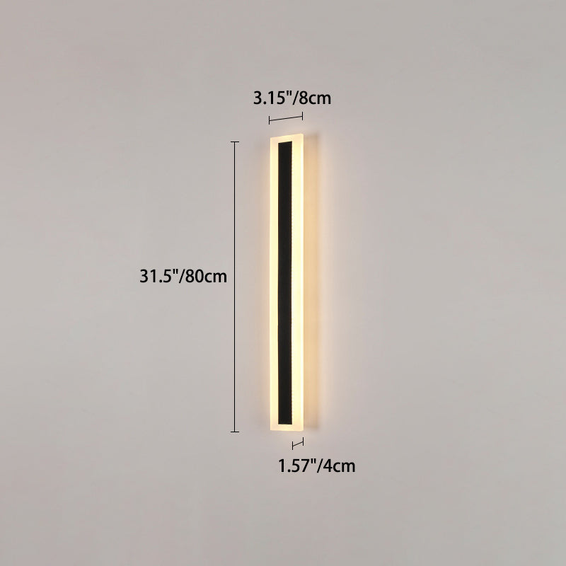 Long Rectangular Aluminum Acrylic Outdoor Light