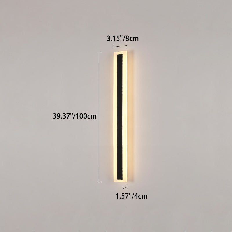 Long Rectangular Aluminum Acrylic Outdoor Light