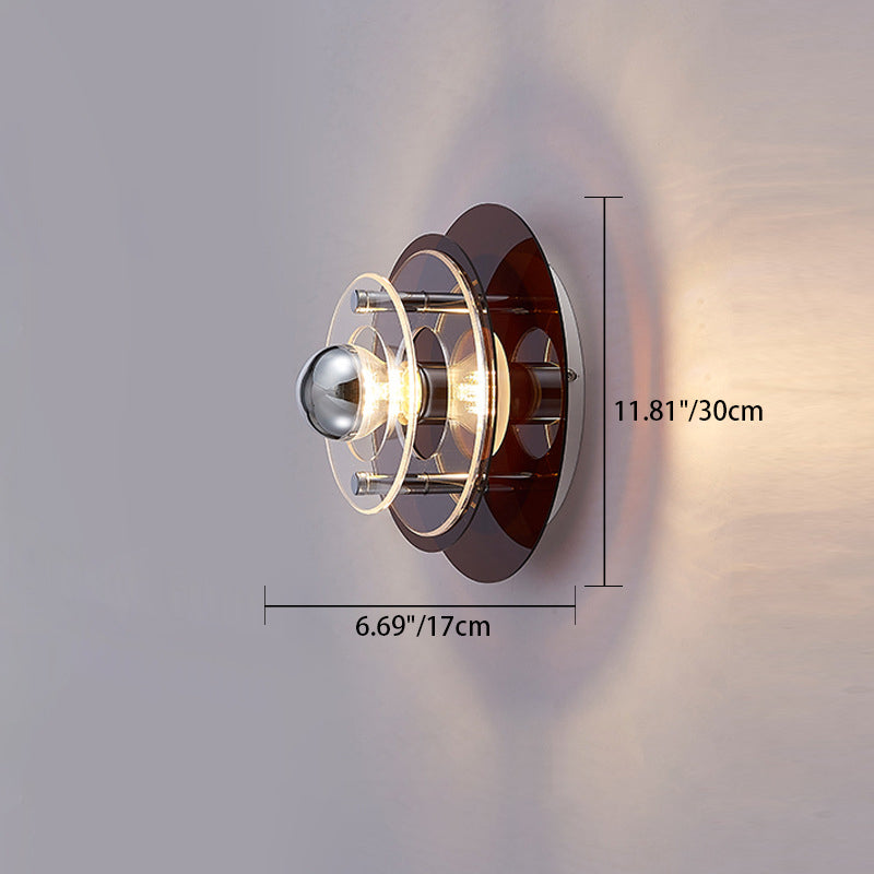 Multi-Layer Flying Saucer Iron Wall Lamp