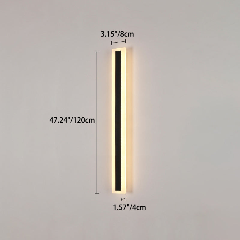 Long Rectangular Aluminum Acrylic Outdoor Light