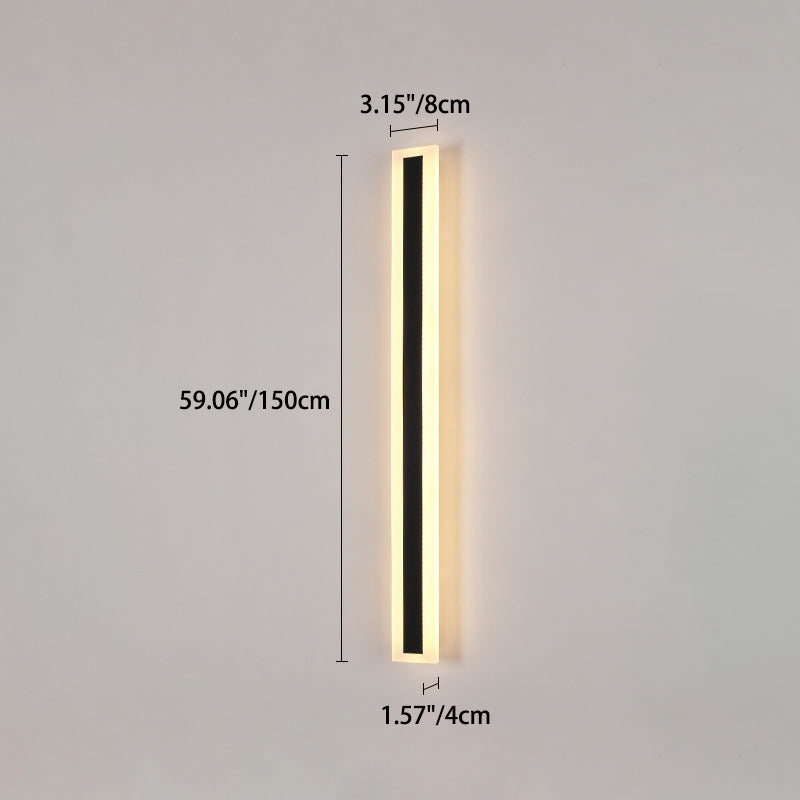 Long Rectangular Aluminum Acrylic Outdoor Light