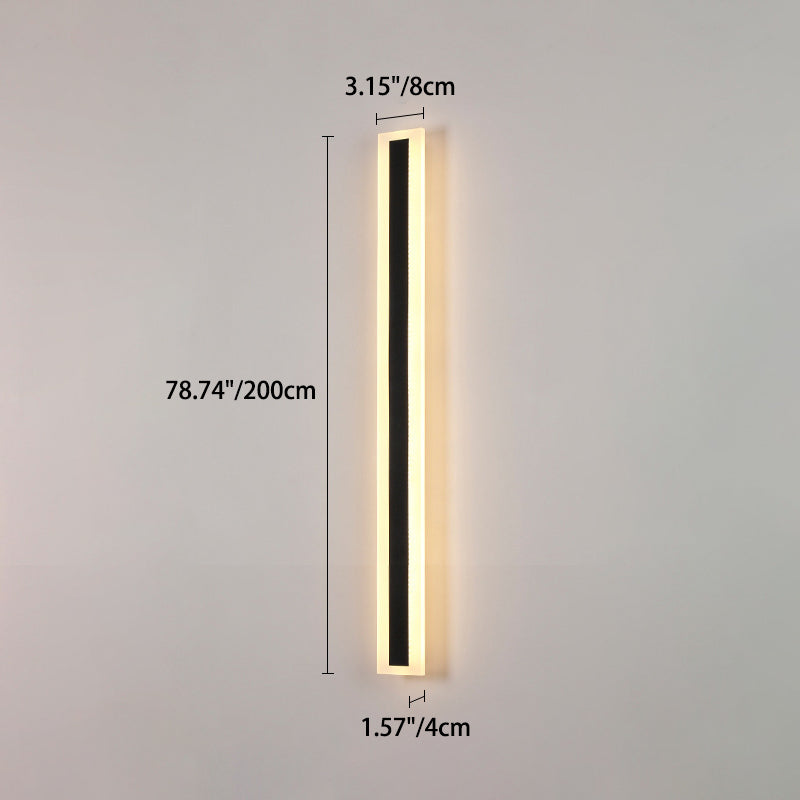 Long Rectangular Aluminum Acrylic Outdoor Light