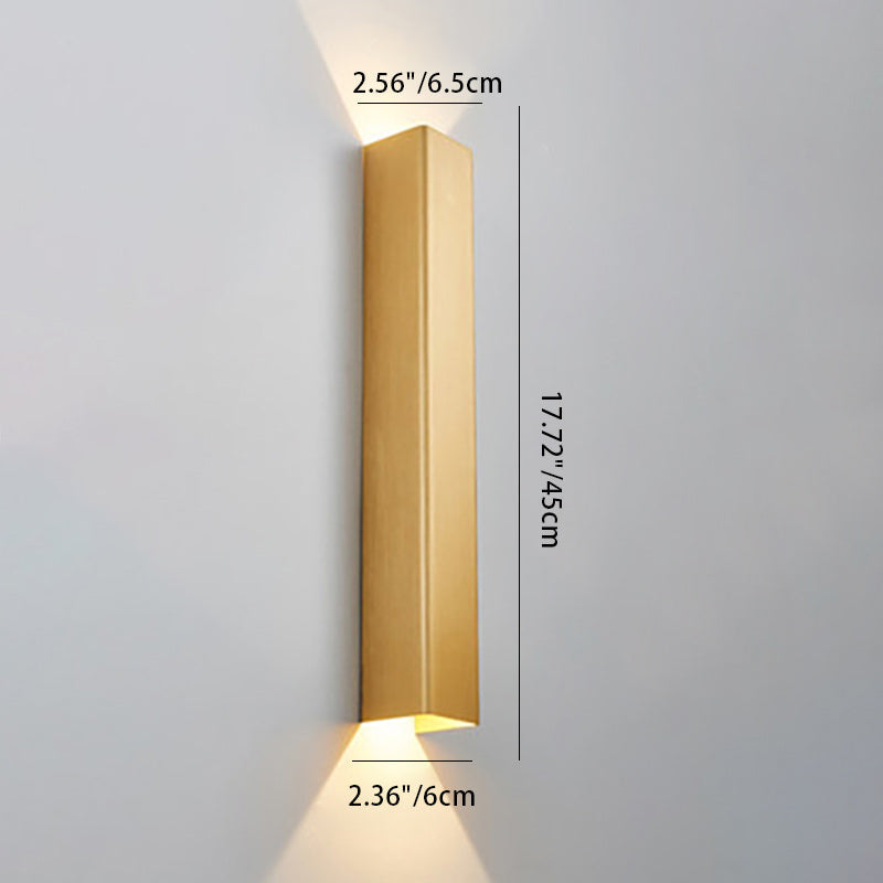 Rectangular Aluminum Bedroom Wall Lamp