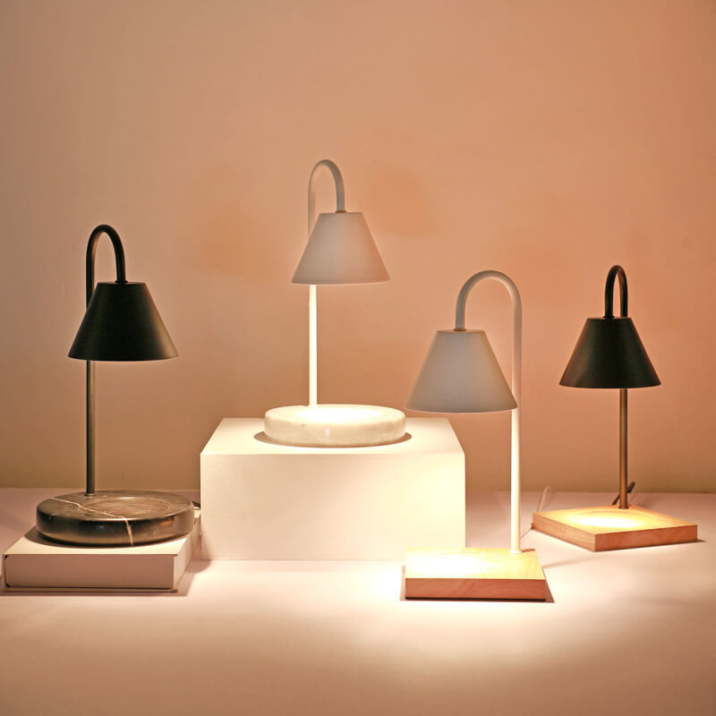 Solid Marble Cone Melting Table Lamp
