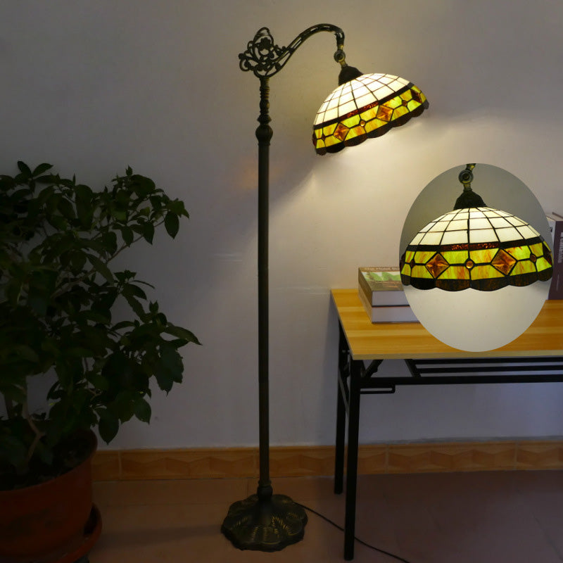 Traditional Tiffany Stained Glass Floor Lamp