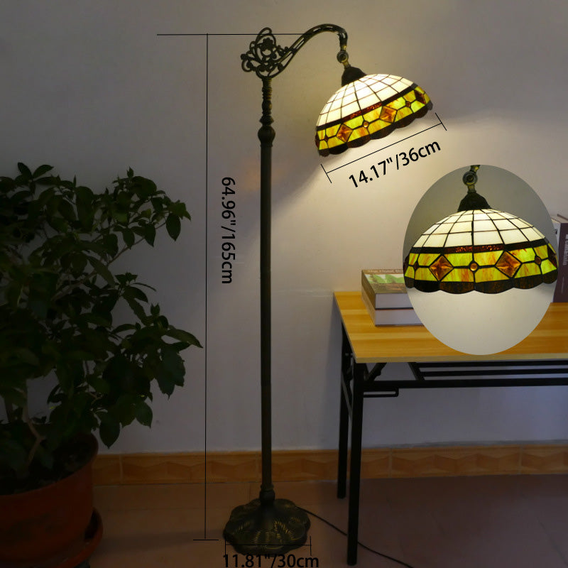Traditional Tiffany Stained Glass Floor Lamp