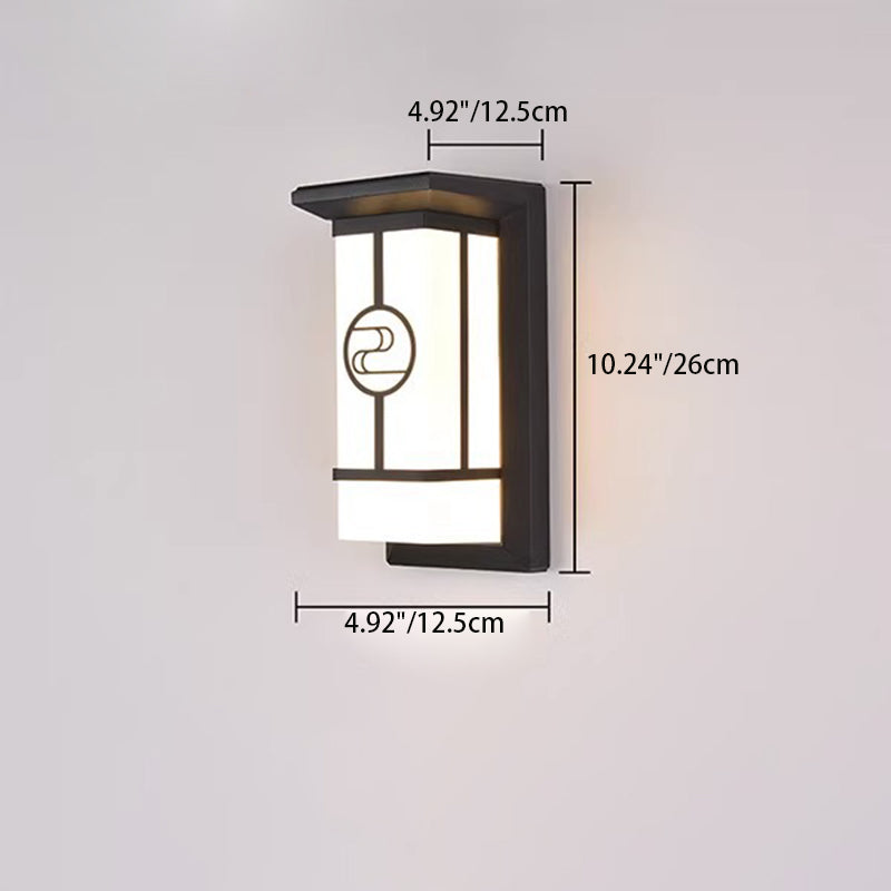Cuboid Aluminum Acrylic Patio Outdoor Light