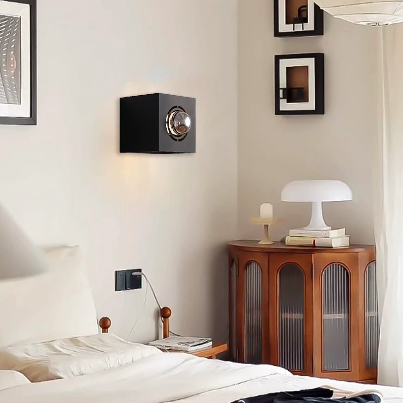 Square Round Iron Scone Wall Lamp
