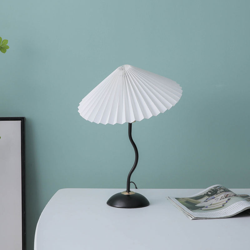 Danish Pleated Umbrella Bend Table Lamp