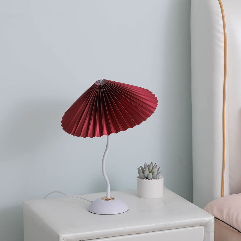 Danish Pleated Umbrella Bend Table Lamp