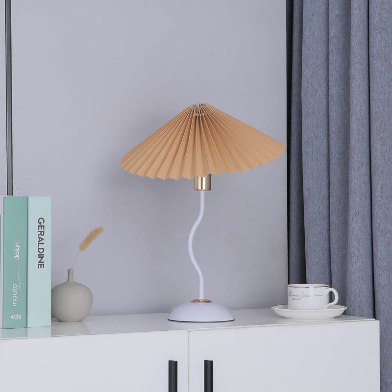 Danish Pleated Umbrella Bend Table Lamp
