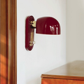 Dome Metal Glass Bedroom Wall Lamp