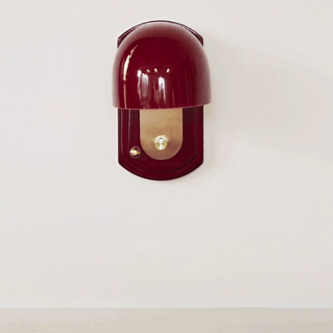 Dome Metal Glass Bedroom Wall Lamp