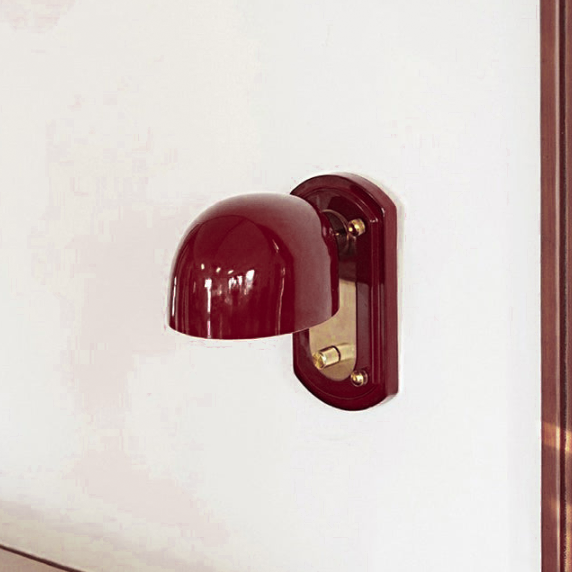 Dome Metal Glass Bedroom Wall Lamp