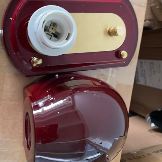 Dome Metal Glass Bedroom Wall Lamp