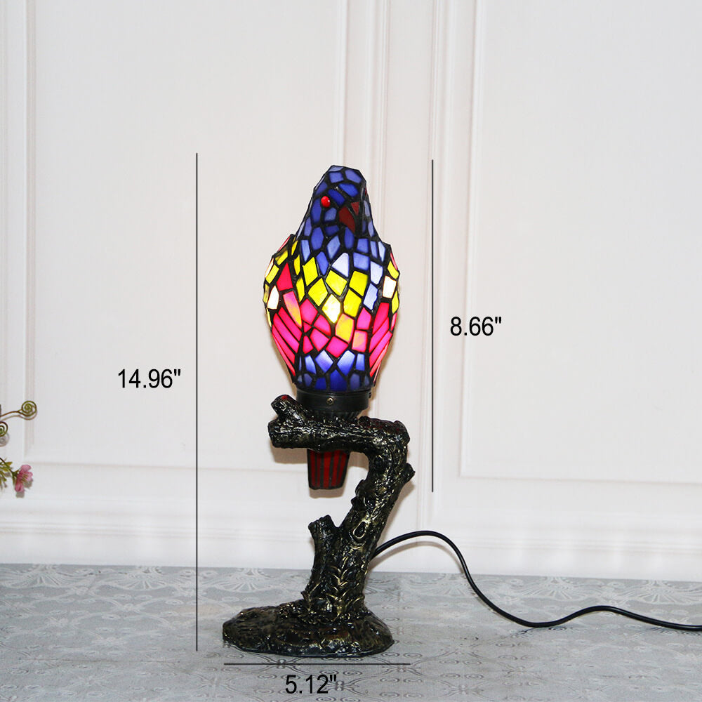 American Parrot Stained Glass Table Lamp