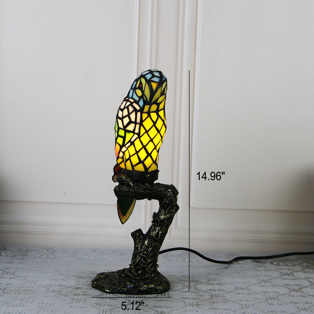 American Parrot Stained Glass Table Lamp