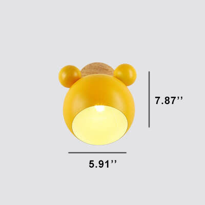 Macaron Cartoon Bear Shape Wall Lamp