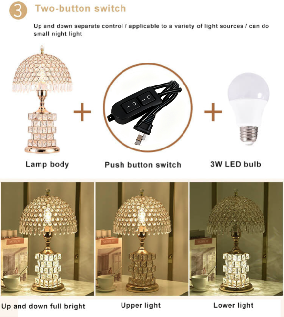 Crystal Dome Table Lamp