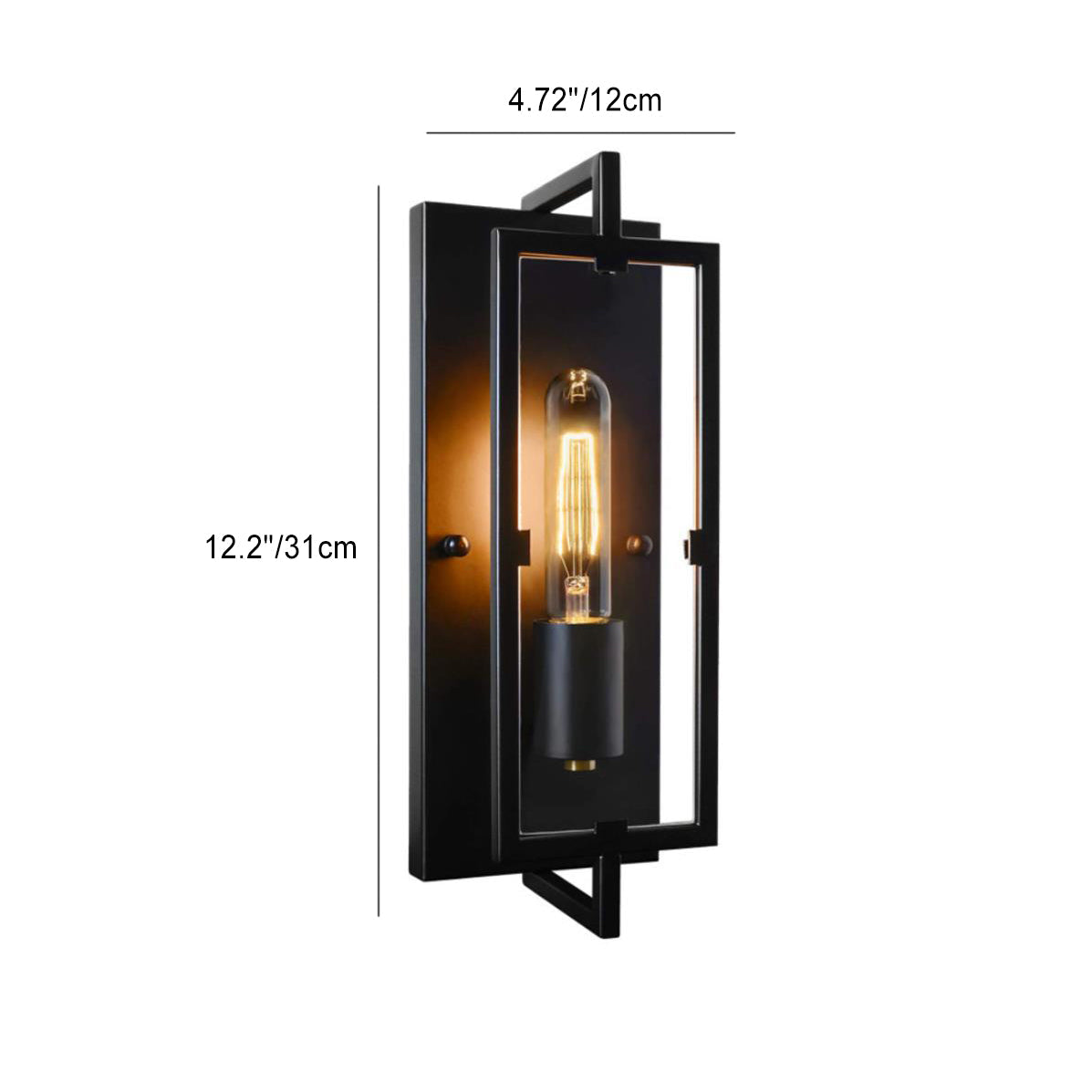 Wrought Iron Square Wall Lamp