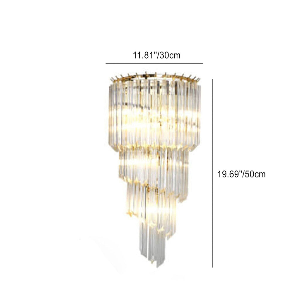 Crystal Four Layers 4-Light Wall Lamp
