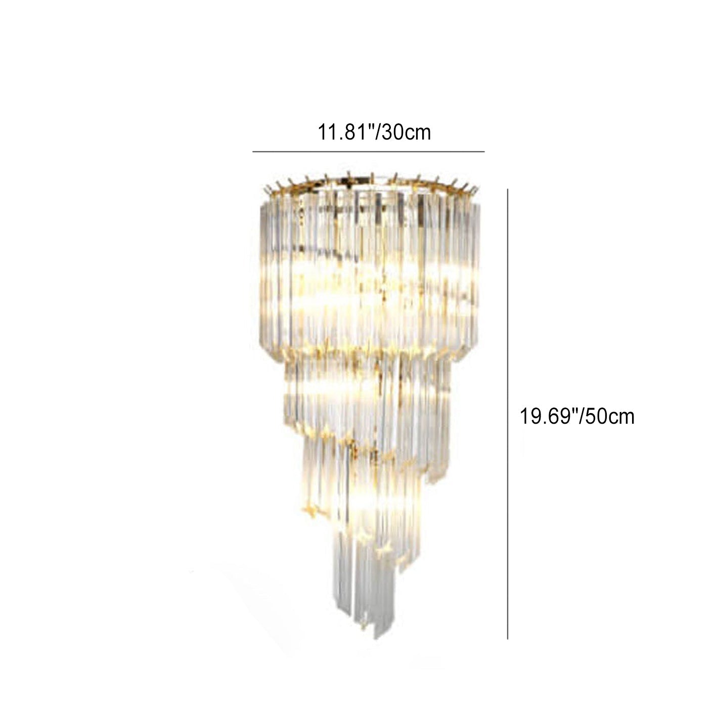 Crystal Four Layers 4-Light Wall Lamp