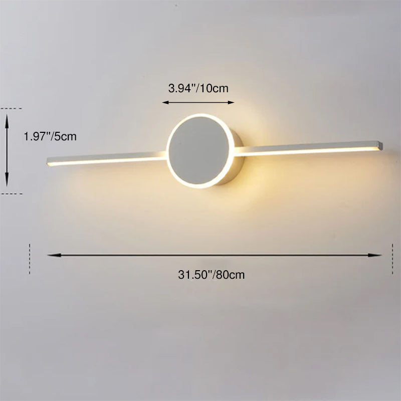 Long Disc Vanity Wall Lamp