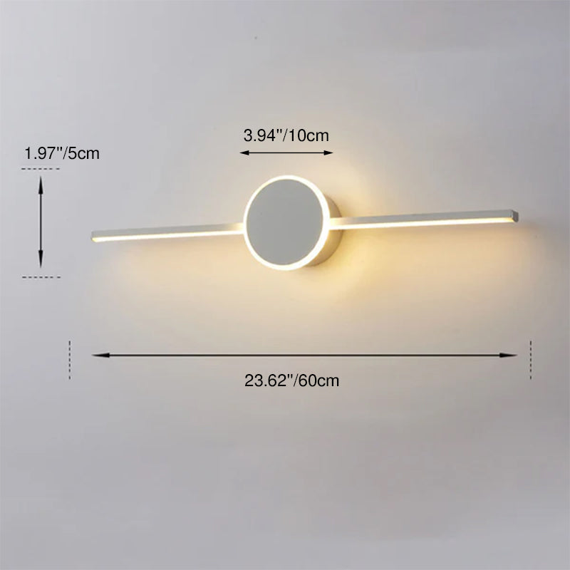 Long Disc Vanity Wall Lamp