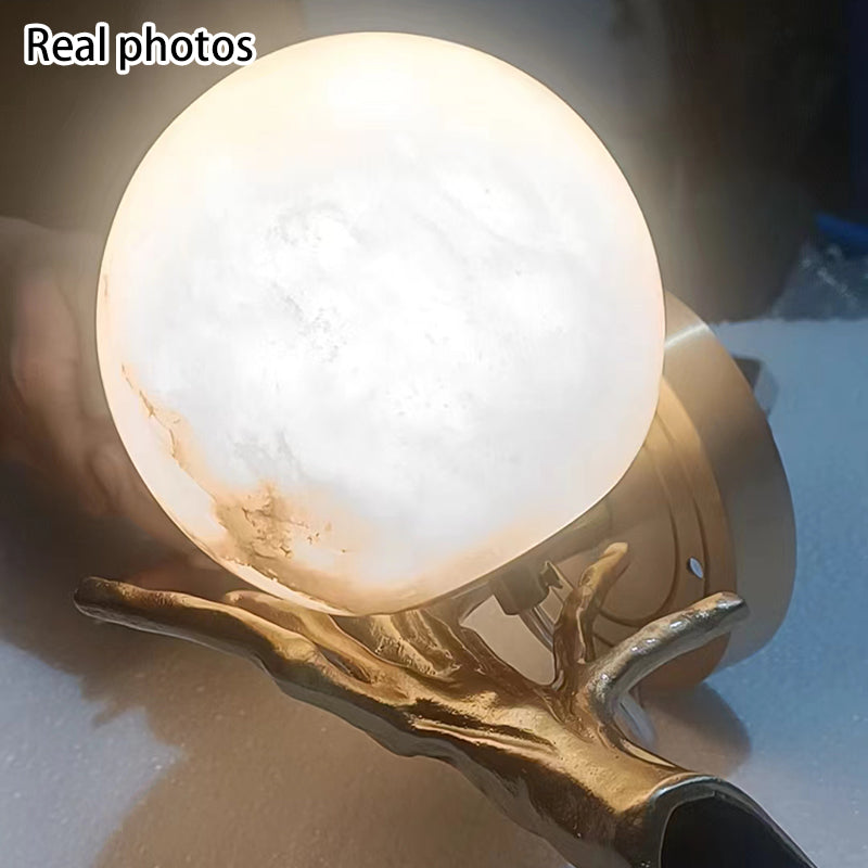 Brass Lucite Tree Branch Wall Lamp