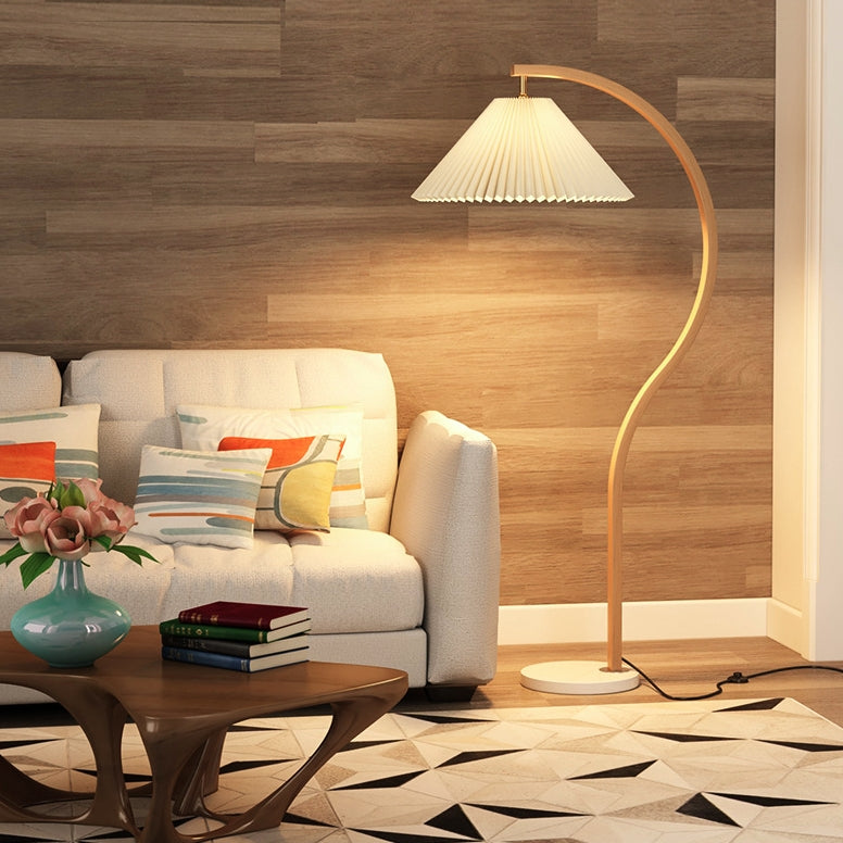 Modern Minimalist Pleated Fabric Floor Lamp
