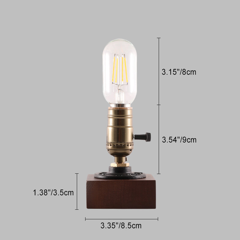 Square Elliptical Aluminium Copper Table Lamp