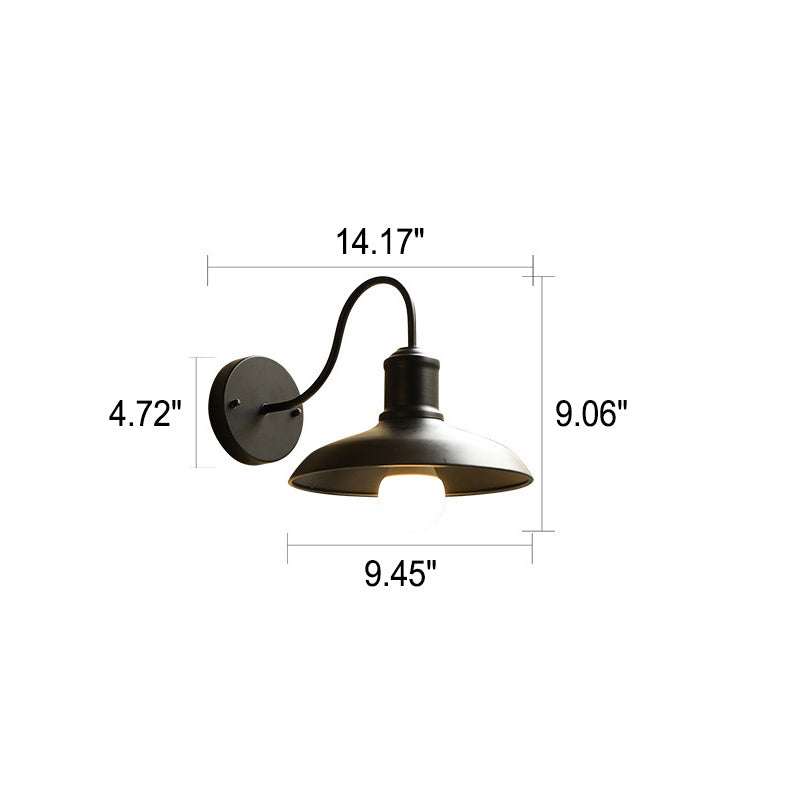 Loft Dome Iron Bent Outdoor Light