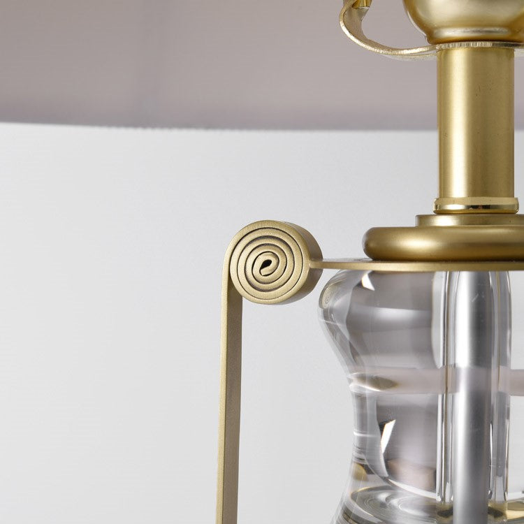 Octagonal Full Copper Crystal Table Lamp