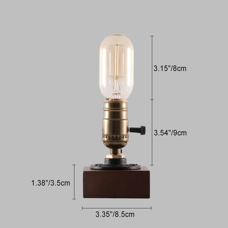 Square Elliptical Aluminium Copper Table Lamp