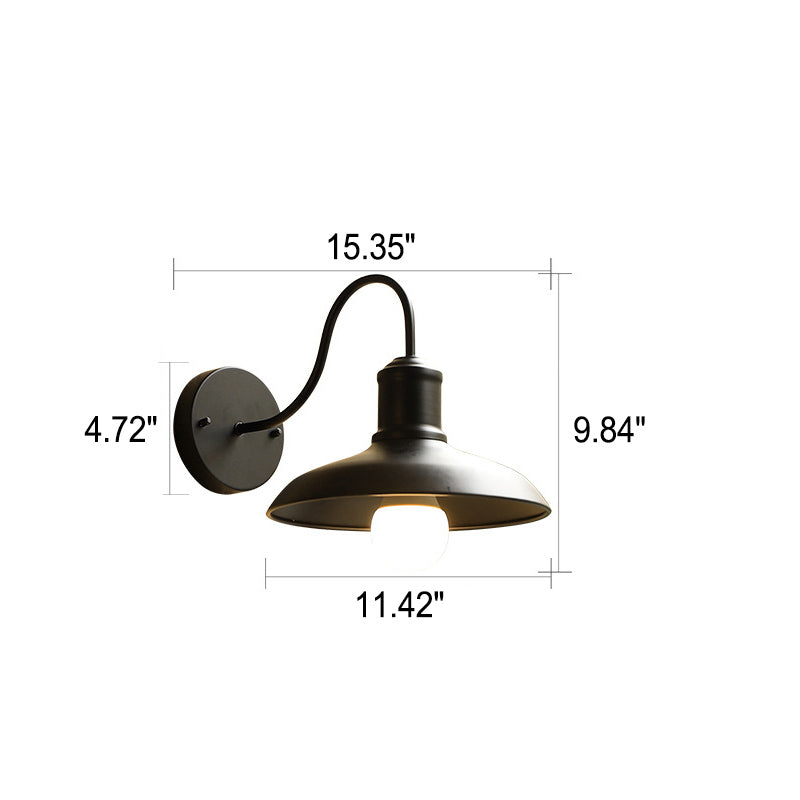 Loft Dome Iron Bent Outdoor Light