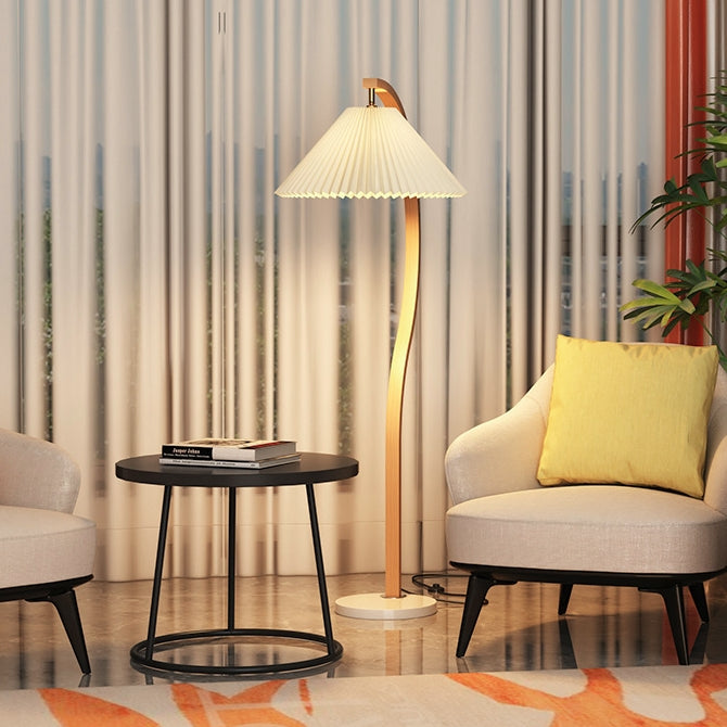 Modern Minimalist Pleated Fabric Floor Lamp