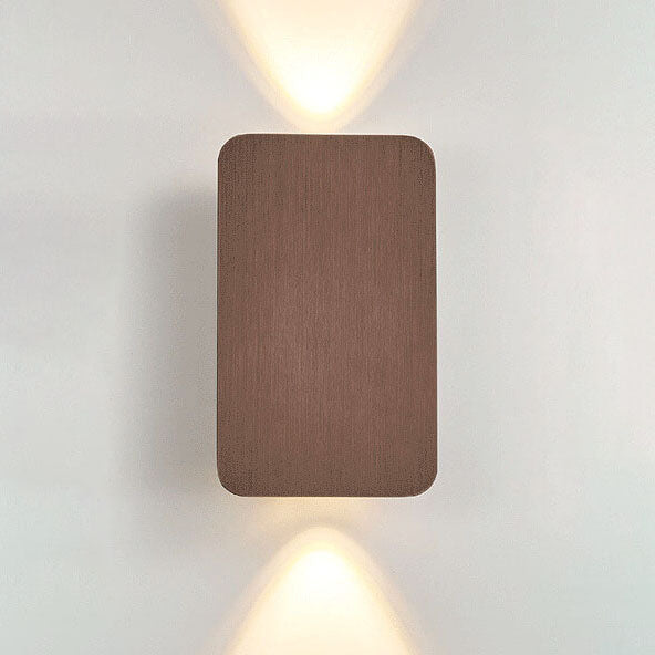 Aluminum Rectangular Flat Panel 2-Light Wall Lamp